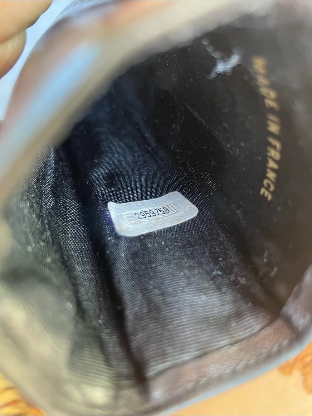 Chanel Black Leather Sunglasses Case with Logo, and Chanel mirror